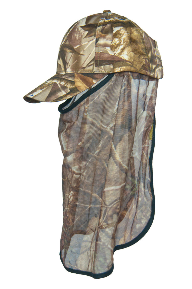 SKOGEN Baseballcap camouflage Cap mit Moskitonetz one size