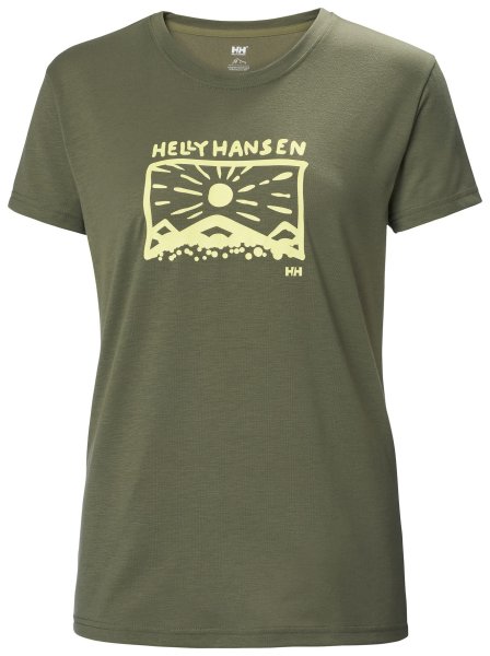 HH Helly Hansen Skog recycled Graphic Tee 63083 lav green Damen Shirt