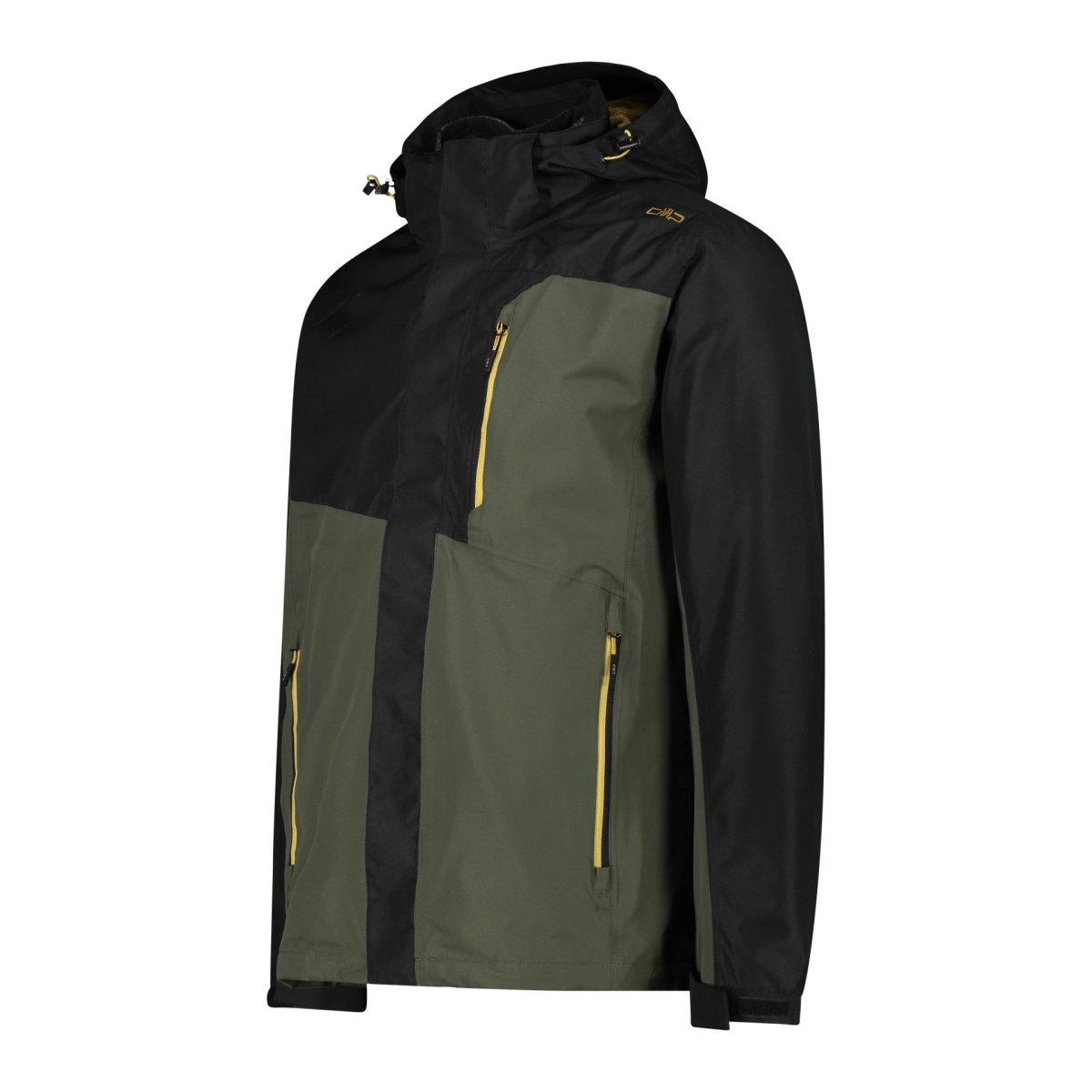 CMP Herren Zip Hood Jacket 3-in-1 Jacke 31Z1587D nero-oil green