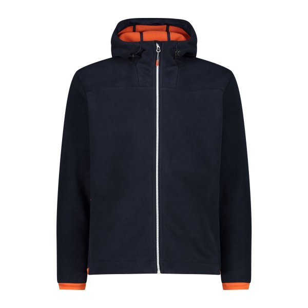 CMP Herren Arctic Fleece Jacket Fix Hood 32M2487  b.blue-arancio