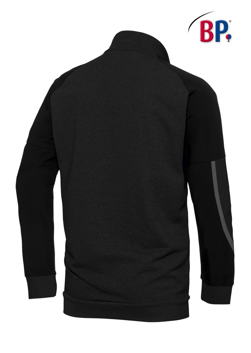BP Workwear Sweatshirt-Troyer 1828  f&uuml;r SIE &amp; IHN Troyer Sweater schwarz