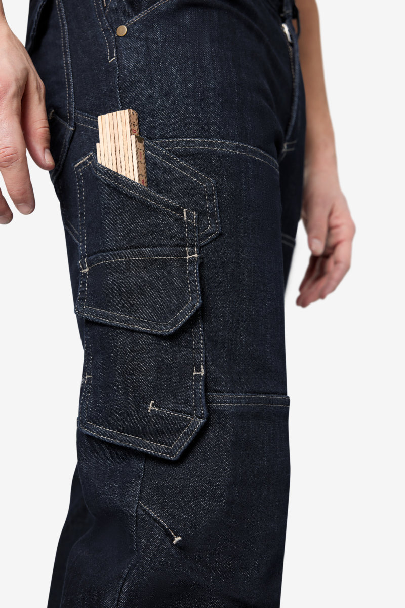 FHB Stretch Arbeitsjeans WILHELM 22659 schwarzblau Jeans Berufshose