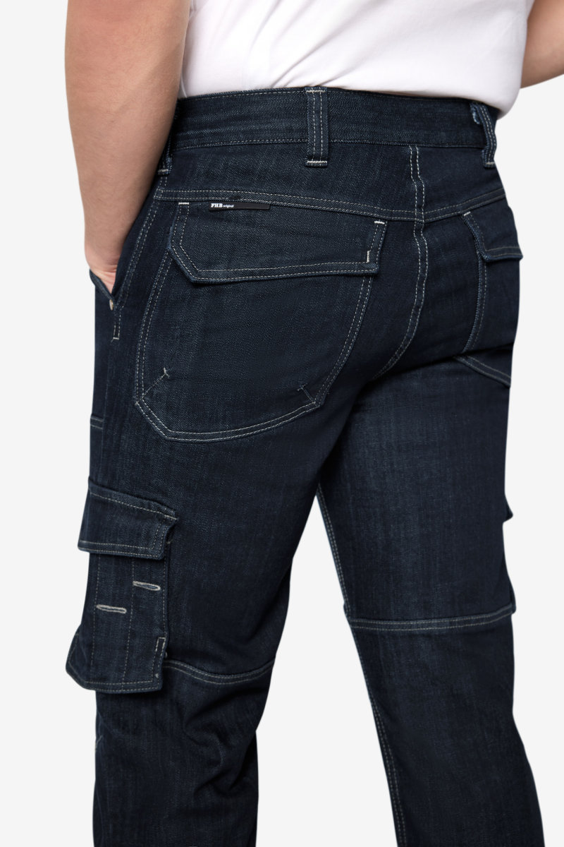 FHB Stretch Arbeitsjeans WILHELM 22659 schwarzblau Jeans Berufshose
