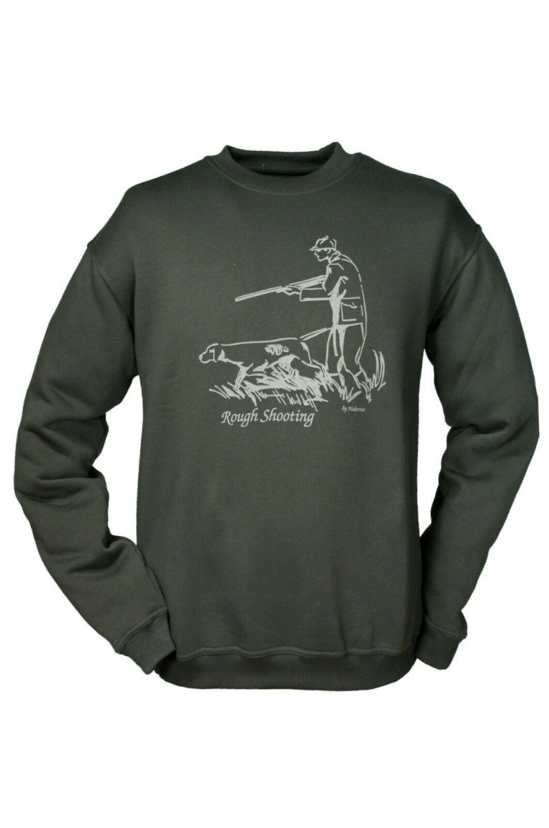 HUBERTUS Hunting Shirt Herren Sweatshirt  ROUGH SHOOTING oliv  Sweater Pulli 3XL