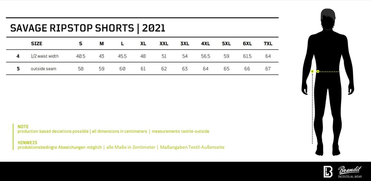 Brandit Savage Ripstop Shorts 2021 beige Herren Shorts Cargoshorts XL