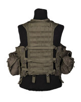 MIL-TEC Weste Tactical Modular System oliv Einsatzweste 8 Taschen Vest