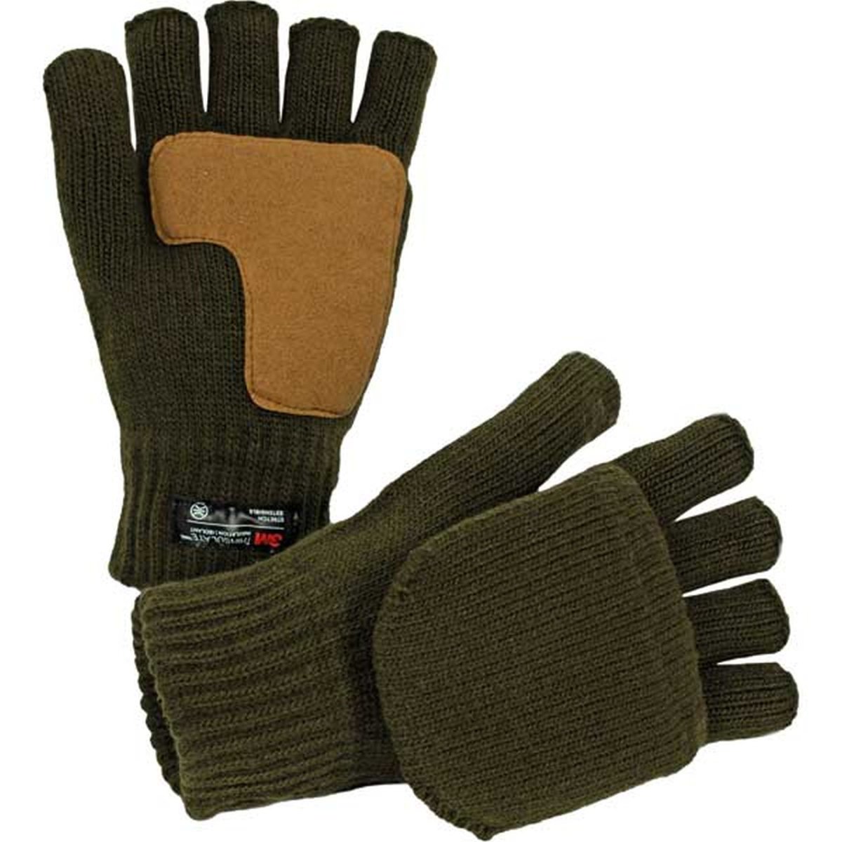 SKOGEN Strick-Handschuh Thinsulate ohne Fingerkuppen + F&auml;ustel