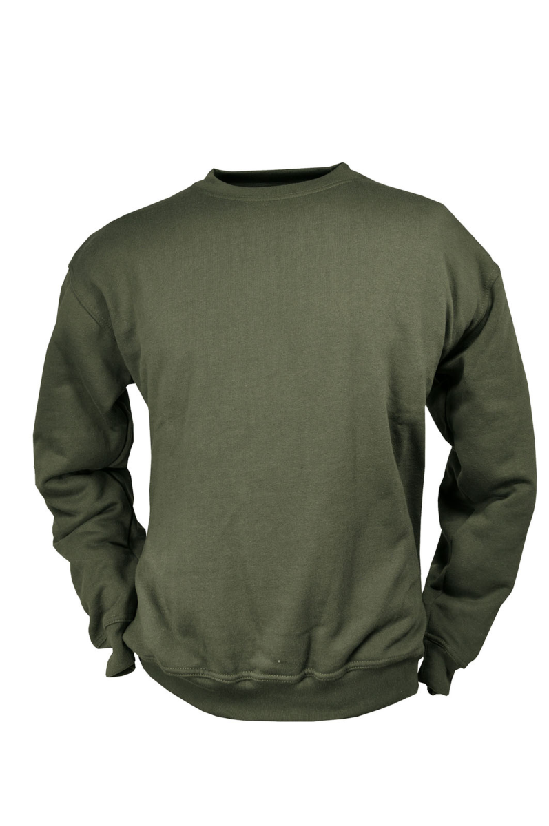 HUBERTUS Herren Sweatshirt mit Rundhals oliv Hunting Pullover Sweater