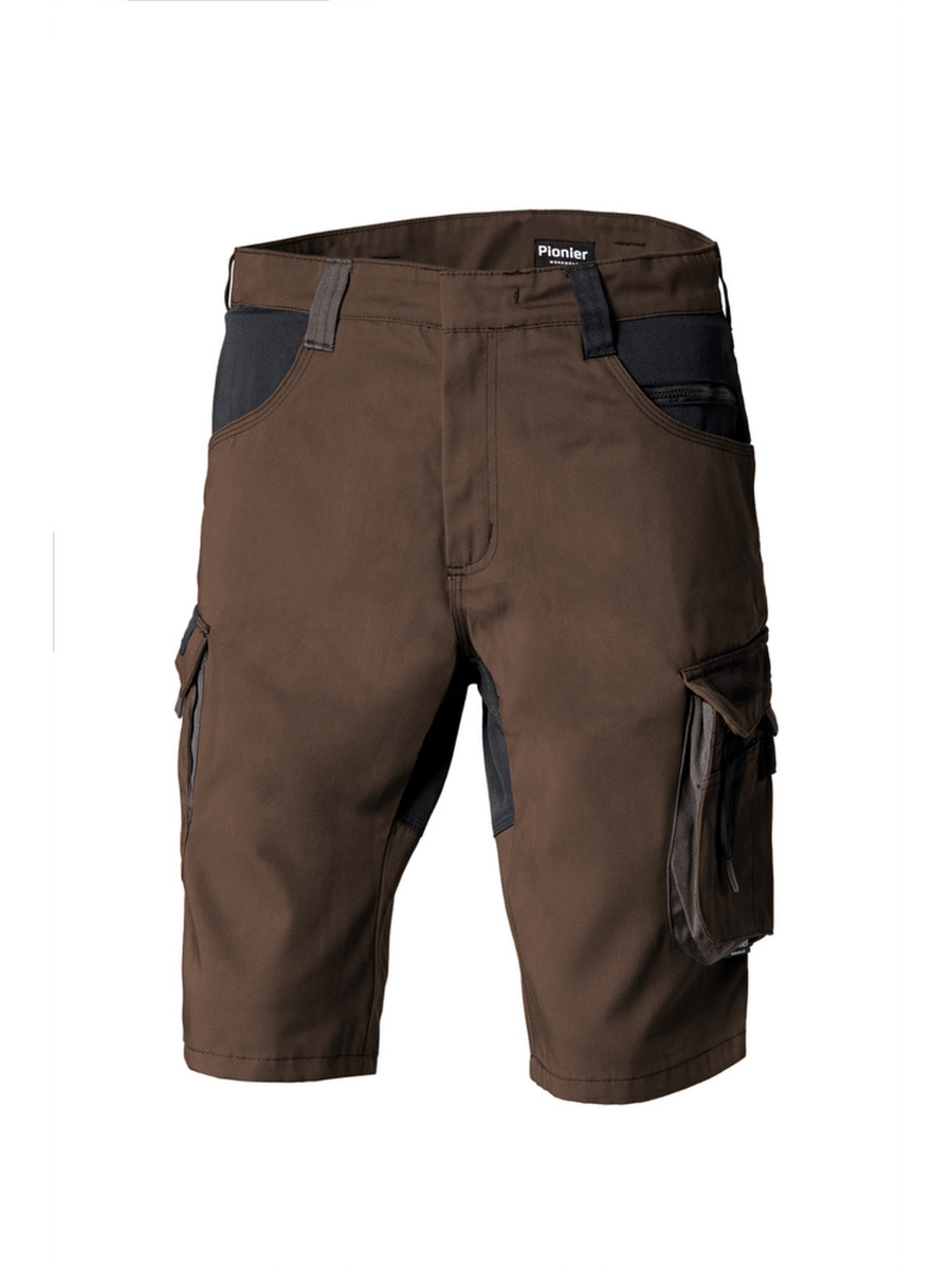 Pionier Workwear TOOLS Bermuda W0 32018 Berufshose Shorts braun / schwarz