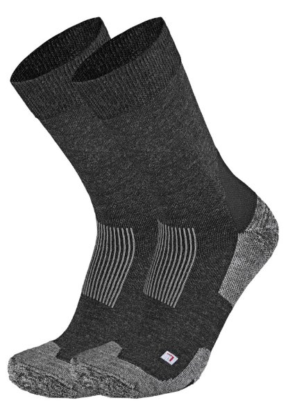 ARECO Trekkingsocke Merino 4110  anthrazit Socken Doppelpack (VE=2 Paar)