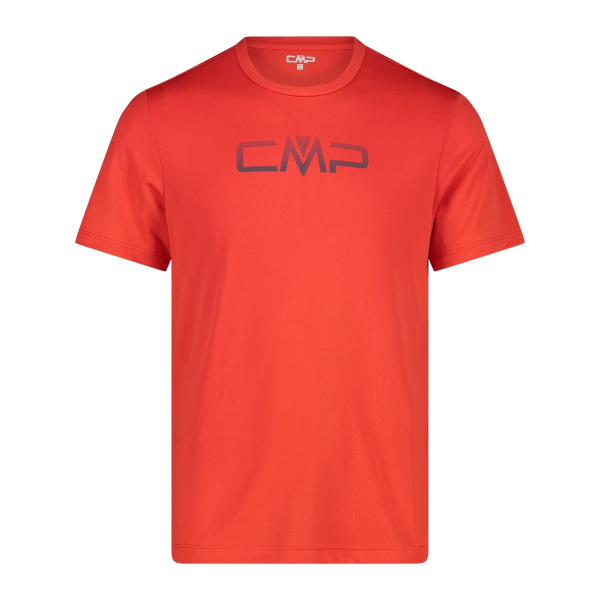 CMP Logo Print Herren Shirt Man CO T-Shirt  39T7117P fire-antracite