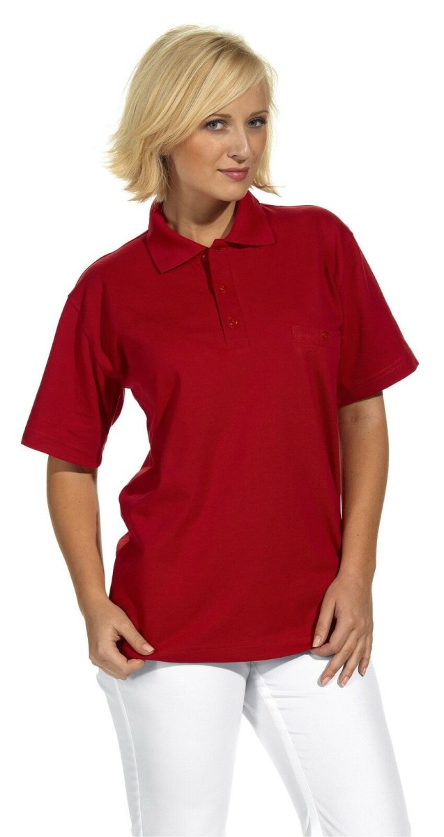 LEIBER Polo Shirt  08/241  Poloshirt 1/2 Arm Fb. rot  Gastro Medizin Catering  XL