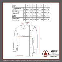 MFH Plüsch Rollkragenhemd BW Modell Half Zip Rolli Winterhemd Unterhemd oliv 06