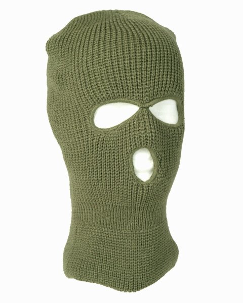 MIL-TEC Balaclava oliv Sturmhaube 3-Loch Kopfhaube Gesichtsmaske  Maske