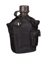 MIL-TEC Feldflasche 1ltr. Trinkflasche schwarz Army Flasche Wasserflasche