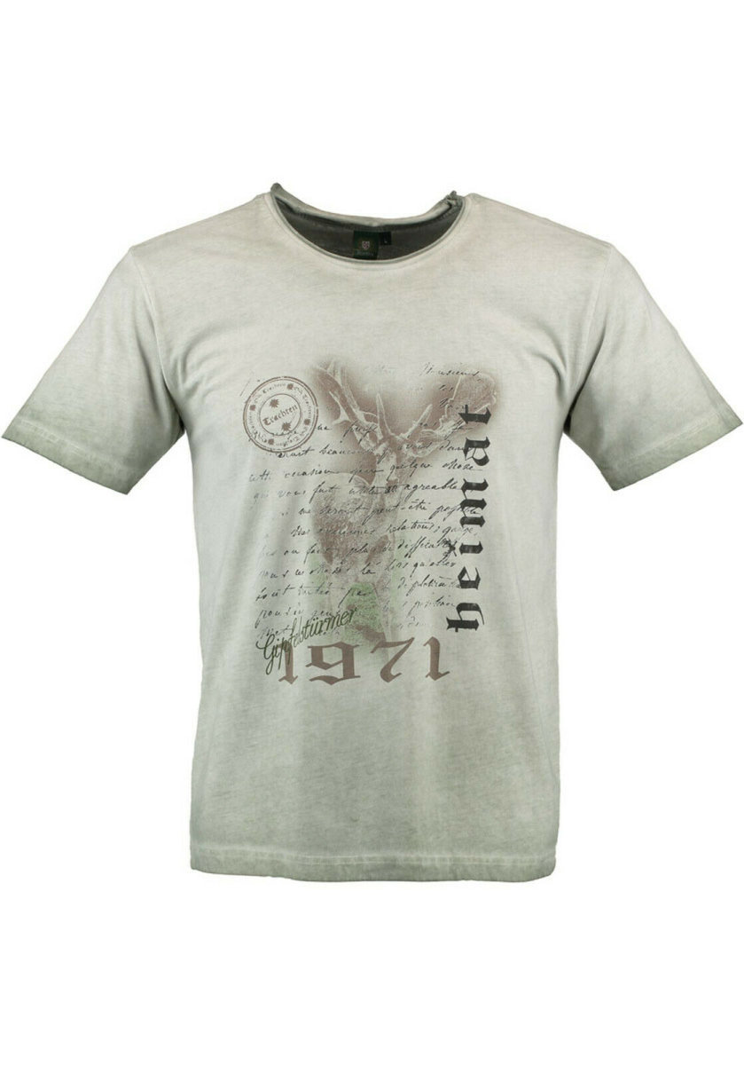 Orbis OS Herren T-Shirt  3737/54 Rundhals 1/2 Arm Shirt  HEIMAT  khaky schlamm