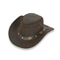 LODENHUT Australien Leather Hat 5826  braun RENO Lederhut...