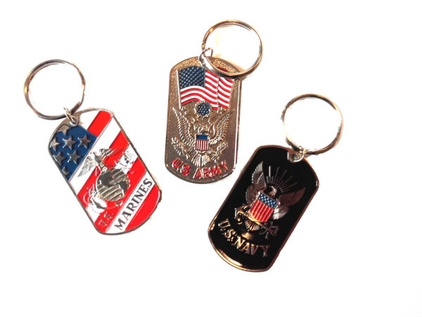 MIL-TEC  Dog Tags Army  Schlüsselbund Schlüsselanhänger Marines / Navy / Army
