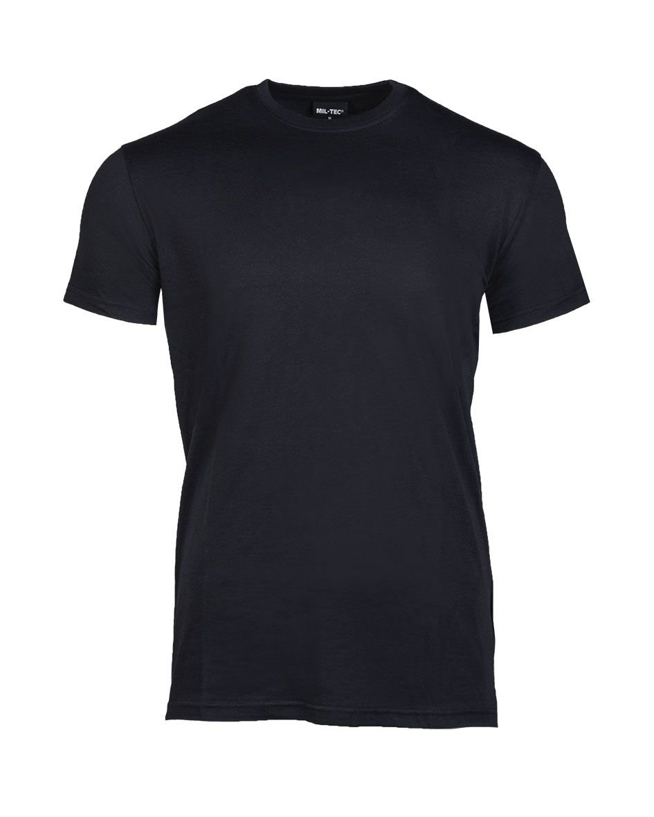 MIL-TEC  T-Shirt schwarz US Style Rundhals Shirt Cotton Shirt