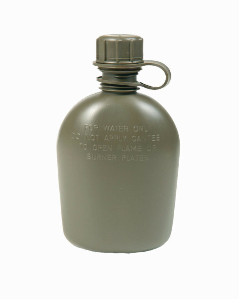 MIL-TEC original US Feldflasche 1QT (ca.1 Liter) oliv Trinkflasche Army Flasche