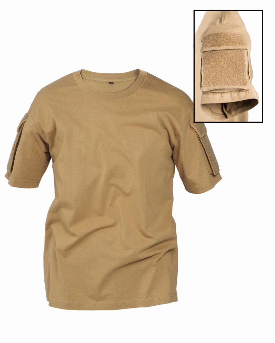 MIL-TEC Tactical T-Shirt coyote Combat Shirt Einsatz-Shirt Army Paintball Shirt