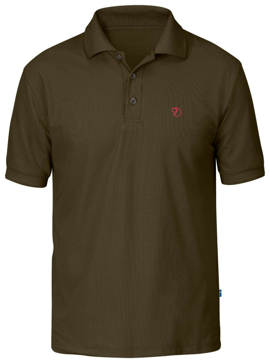 Fj&auml;llr&auml;ven Crowley Polo Pique Shirt SS 81783 dark oliv Funktionsshirt Poloshirt