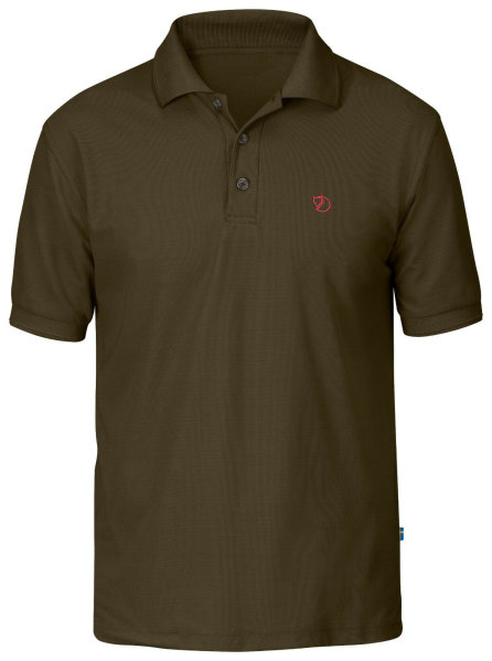 Fjällräven Crowley Polo Pique Shirt SS 81783 dark oliv Funktionsshirt Poloshirt