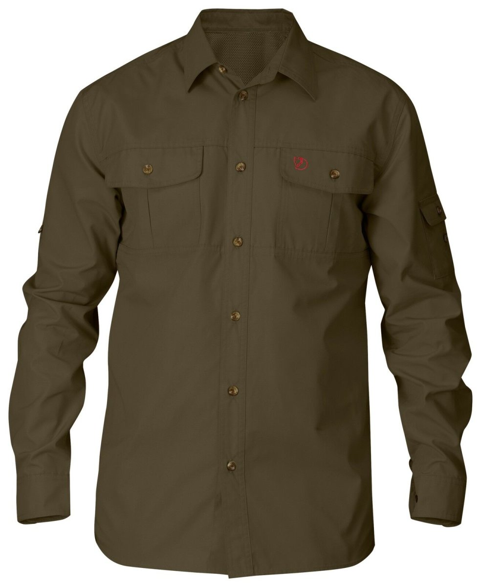 Fj&auml;llr&auml;ven Singi Trekking Shirt  81838 dark olive  G-1000&reg; Hemd Trekkinghemd