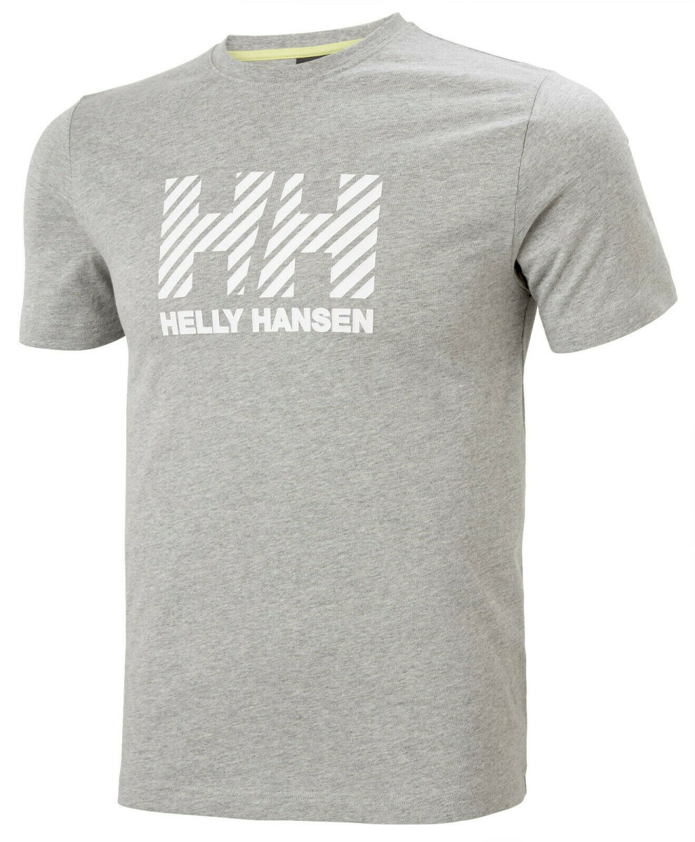 HH Helly Hansen Active T-Shirt 53428 grey melang Herren Brand Shirt Logo T-Shirt