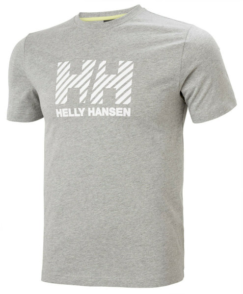 HH Helly Hansen Active T-Shirt 53428 grey melang Herren Brand Shirt Logo T-Shirt