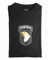MIL-TEC  T-Shirt  AIRBORNE  schwarz  Army Shirt  bedruckt...