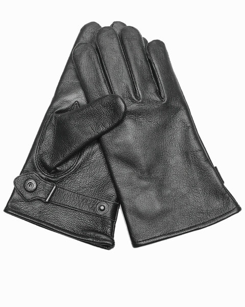 MIL-TEC BW Modell Lederfingerhandschuhe schwarz gef. Lederhandschuhe Handschuhe