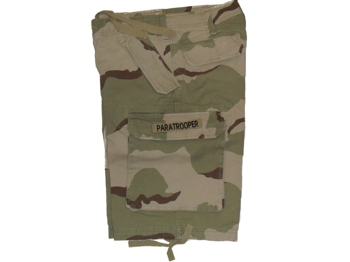 MIL-TEC Paratrooper Shorts prewashed desert Army Cargo Shorts Pants Hose