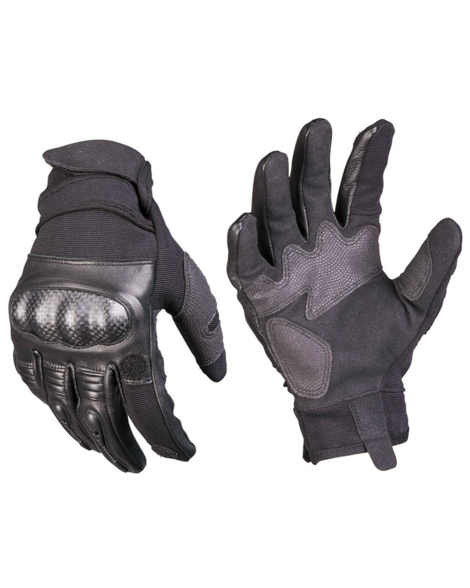 MIL-TEC Tactical Gloves schwarz Lederhandschuhe Paintball Einsatzhandschuhe