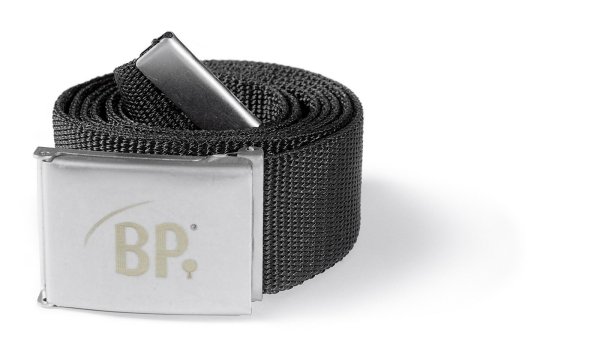 BP Workwear 1499 Gürtel schwarz Hosengürtel mit Metallschnalle max. Länge 135cm