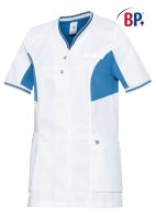 BP® Komfortkasack 1761 weiß/azurblau Kasack Damenkasack 1/2 Arm Medizin Pflege