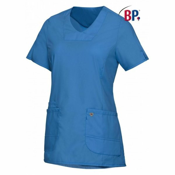 BP® Schlupfkasack 1762 azurblau Damen Stretch Kasack  1/2 Arm Medizin Pflege