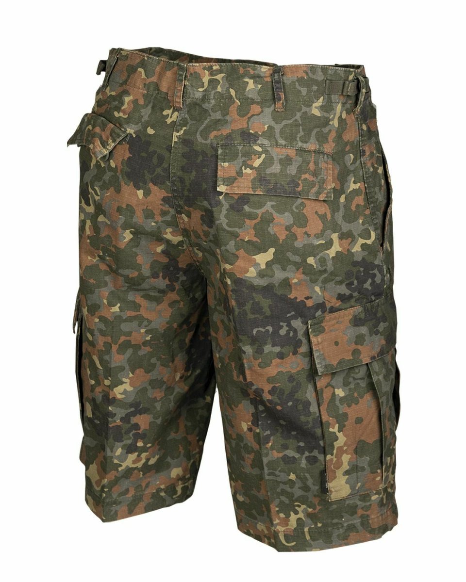 Mil-TEC Bermuda R/S cotton flecktarn  prewash Tarnhose Military Shorts Bermudas