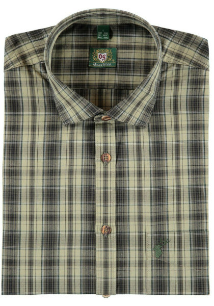 Orbis OS Trachten Herrenhemd 2917/55 oliv  Jagdhemd Trachtenhemd Wanderhemd
