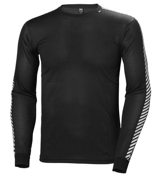 HH Helly Hansen LIFA® Stripe Long-sleeve Crew Base Layer Shirt 48800 schwarz Herren Unterhemd