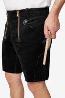 FHB Zunft-Shorts 20033 HANS Genuacord Feincord Zunfthose Sommerhose schwarz