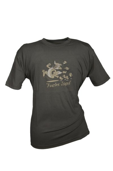 HUBERTUS Kinder T-Shirt "Fuchsjagd" oliv Kids Shirt Printshirt