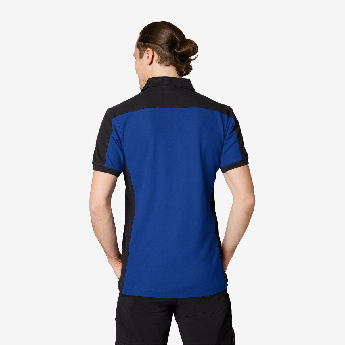 FHB Poloshirt 91490 KONRAD royalblau schwarz Polo-Shirt Arbeitshemd
