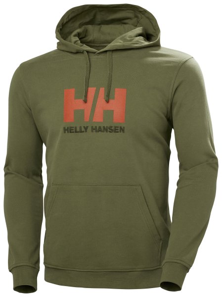 HH Helly Hansen Logo Hoodie 33977 terrain green Herren Pullover Kapuzenpullover Sweater